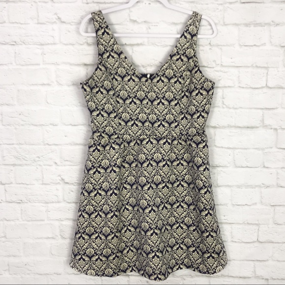 Jun & Ivy Francesca’s Damask Aline Skater Dress L - Picture 1 of 6